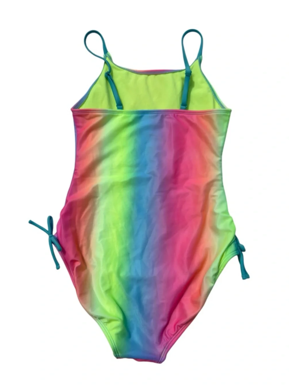 Girls Cat & Jack Rainbow Ombre One Piece Swimsuit XL 14/16 Adjustable‎ Straps